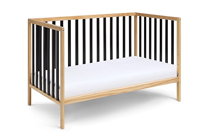 Baby Cache Deux Remi Island 3-in-1 Convertible Crib (Do Re Me) Natural & Black