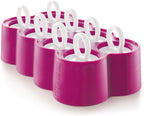 ZOKU Ring Pop Molds - 8 Silicone Popsicle Molds with Reusable Ring Sticks, Makes Gem, Jewel and Heart-Shaped Ice Pops, Easy-Release, BPA-Free