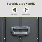 100 Gallon Outdoor Storage Deck Box Waterproof, Large Patio Storage Bin for Outside Cushions, Throw Pillows, Garden Tools, Lockable (Dark Gray)