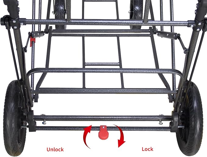 Collapsible Foldable Wagon Cart with Quick-Release Wheels & 2 Seats - Heavy-Duty Utility Folding Wagon 265LBS Capacity for Camping, Garden, Shopping (Green)