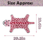 Leopard Shaped Rug Animals Bath Mat Rug Non-Slip Bathroom Door Mat for Bedroom Bathroom Kitchen Cartoon Area Rug for Bathroom Tub Soft Bathtub Mat Home Decor Pink
