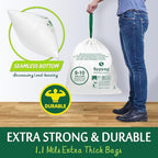 Compostable Kitchen Trash Bags 8-10 Gallon (50-Pack) – Heavy-Duty 1.1 Mil, 100% Biodegradable, ASTM D6400, BPI & OK Compost HOME Certified, Eco-Friendly, Leakproof & Odor Control