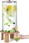 3 Gallon Extra Large Drink Dispenser for Parties,Glass Beverage Dispenser with Stand,Water Drink Dispenser with Airtight Valve,Lemonade Dispenser for Fridge,Water, Juice,Cocktails,Ice Tea & Sun Tea