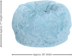 Flash Furniture Dillon Small Teal Furry Bean Bag Chair for Kids and Teens