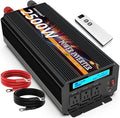 2500W Power Inverter 12V DC to AC 110V/120V (Peak) 5000W Converter 3 sockets car Inverter with Remote Control and LED Display 3.4A USB Port