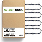 8-Inch Chainsaw Chain 4-Pack – 3/8" LP Pitch, .050" Gauge, 33 Drive Links, Semi-Chisel Replacement Chain for 8" Electric Mini Chainsaw and Pole Pruner