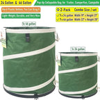 24 Gallon and 46 Gallon Collapsible Trash Can Solid Bottom for Yard Waste Bag,Garden Debris Bag,Pop-Up Trash Can,Recycling Bin,RV Camping Waste Bin,Laundry Hamper,Lawn Grass,Yard Weeds Bags,Leaf Bags
