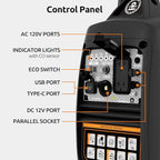 Portable Inverter Generator 2500W Gas Powered, Long Runtime Gas Generators for Home Use, Camping, Super Quiet Emergency Home Backup, with CO Sensor, EPA Compliant
