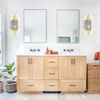 Modern Chrome Crystal Wall Sconce Light Fixtures, Wall Mount Lamps for Bedroom Living Room Bathroom Vanity Mirror