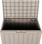 BTEXPERT Set of 5, Indoor Outdoor Storage Box, 30 Gallon Resin Deck Container for Package Delivery Patio Furniture Cushions Garden Tools Pool Sports Equipment UV Resistant Waterproof Lockable