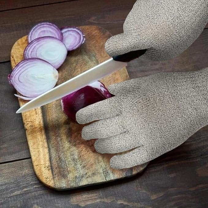 Schwer SlicePro ANSI A9 Cut Resistant Gloves, Food Grade Cutting Gloves for Kitchen Food Prep, Mandoline Gloves for Meat Cutting, Oyster Shucking, Fish Fillet Processing, PR1501-G, 10 Pairs, L