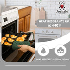 Joyhalo 6 Pack Pot Holders for Kitchen Clearance | Cotton Oven Holder with Great Heat Resistance, Potholders Sets for Kitchen, Countertops, Hot Pots and Pans, Dark Green