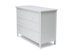 Delta Children Fancy 4-in-1 Convertible Crib and 6 Drawer Dresser Bundle, Bianca White