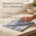 Urban Villa Cloth Napkins Cotton 20x20 (Set of 12) Grey Snow Flake