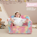 Comfy Toddler Chair Kids Chair,Toddler Foam Chair,Kids Armchair Toddler Couch Baby Kids Sofa Reading Chair with Glow in The Dark(Glow Pink)