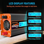 1100 Watt Pure Sine Wave Power Inverter 12V DC to 110V 120V Converter for Family RV Off Grid Solar System Car with Type-C Ports 2 AC Power Outlets Dual USB Ports LCD Display Wireless Remote Control…