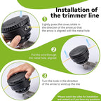 KAITAI Universal Weed Eater Head Replacement-Fit Left-Hand Thread,Easy Feed Trimmer Head Weed Wacker Head for Echo,Ego,Dewalt 20V,Stihl,Ryobi,with 14ft 095" Trimmer Line,6 Adapts,Simple Tap & Go