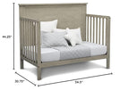 Delta Children Middleton 4-in-1 Convertible Baby Crib, Textured Limestone