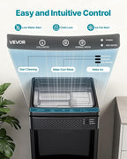 VEVOR Water Dispenser with Ice Maker, 3-in-1 Floor-Standing Water Dispenser, 33 LBS/24H, 9 Cubes/7 Min Fast Ice Making with 1.3 LBS Storage, Bullet Ice-Cubes & Cold-Water, for Home, Kitchen, Party