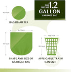Compostable Trash Bags - FORID 1.2 Gallon Small Garbage Bags 150 Count Mini Strong Trash Can Liners 5 Liter Unscented Wastebasket Bags for Kitchen Bathroom Office Home Garbage Can (5 Rolls/Green)