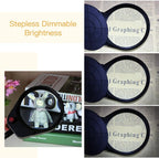Tom-shine Magnifying Glass Lamp 3X 10X,Stepless Dimmable LED Magnifying Lamp with Dust Cover Metal Clamp,Adjustable LED Magnifier with Light and Stand for Crafts Reading Workbench Close Work