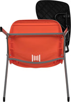Flash Furniture HERCULES 5 Pack Orange Ergonomic Shell Chair with Left Handed Flip-Up Tablet Arm