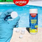 PROFELIZ Stabilized Chlorine Tablets 1 Inch for Swimming Pools,Hot Tub & Spa,Kills Bacteria and Stops Algae,Slow Dissolving,Perfect for Small Pools,1.35 lb