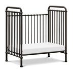 NAMESAKE Abigail 3-in-1 Convertible Mini Metal Crib in Vintage Iron, Greenguard Gold Certified
