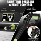 Wall Mounted Pressure Washer - Max 5500 PSI 3.6 GPM, 5 Levers Power Washer with 100FT Retractable Hose for Car/Driveway, Automatic Rewind, Any Length Lock