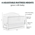 DaVinci Emmett 4-in-1 Convertible Crib in White, Greenguard Gold Certified