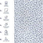nuLOOM Mason Machine Washable Contemporary Leopard Print Area Rug, 4' x 6', Grey, Rectangular, 0.1" Thick