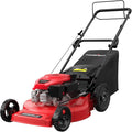 PowerSmart Self Propelled Gas Lawn Mower, 22 in. with 170cc OHV Engine, 2-in-1 Rear-Wheel Drive High Wheels, Red
