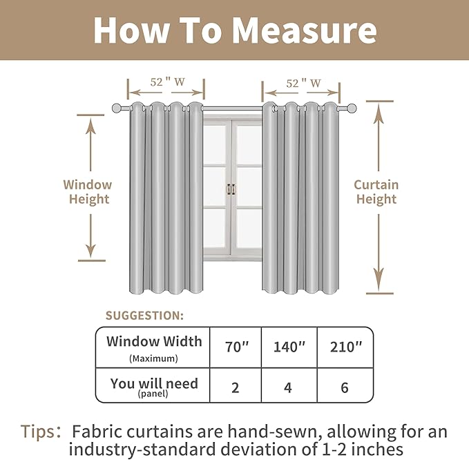 LAMIT 54 Inch Length Linen Curtains for Bedroom, Light Filtering Semi Sheer Neutral Short Decorative Window Drapes with Bronze Grommet for Kitchen,2 Panels Set, 52 X 54 Inch, Linen