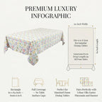 Urban Villa Tablecloth Cotton Rectangle Tabletop 60x84(6-8 Seats) Eggprint