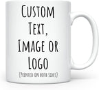Personalized Coffee Mug | Custom Photo Text and Logo Ceramic Mug | Customized 11 Oz Tea Cup for Men & Women | Unique Gift Idea - Taza Personalizadas Design with Picture or Message | White