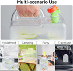 Drink Water Dispenser for Fridge - 2 Gallon Beverage Dispenser with Leak-Proof Spigot, Portable Food-grade Water Jug Container with Spout Handle for Kitchen Refrigerator Outdoor Camping Hiking