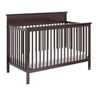 Storkcraft Carmel 5-in-1 Convertible Crib (Espresso) - GREENGUARD Gold Certified, Converts to Toddler Bed & Full-Size Bed, Fits Standard Full-Size Crib Mattress, 4 Adjustable Mattress Heights