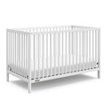 Graco Teddi 5-in-1 Convertible Crib (White) – GREENGUARD Gold Certified, Converts to Daybed, Toddler & Twin Bed with Headboard and Footboard, Adjustable Mattress Height