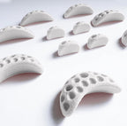 Moon Rock Climbing Holds Easy to Grab for Home Climbing Walls and Swing Sets. Positive in Cut Jugs Great for Kids. Dual Texture, Eco Friendly, Non-Toxic. 2X Stronger Recycled Material. (Bone White)