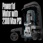 Westinghouse ePX3100 Electric Pressure Washer, 2300 Max PSI 1.76 Max GPM with Anti-Tipping Technology, Onboard Soap Tank, Pro-Style Steel Wand, 5-Nozzle Set, for Cars/Fences/Driveways/Home/Patios