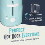 Nostalgia Pop-Up 2 Hot Dog and Bun Toaster With Mini Tongs, Works with Chicken, Turkey, Veggie Links, Sausages and Brats