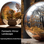 12 Inch Stainless Steel Gazing Globe,v2croft Hollow Ball Mirrored Surface Polished Shiny Sphere,Garden Stainless Steel Gazing Ball for Outdoor Lawn Pond Yard Ornament(Silver)