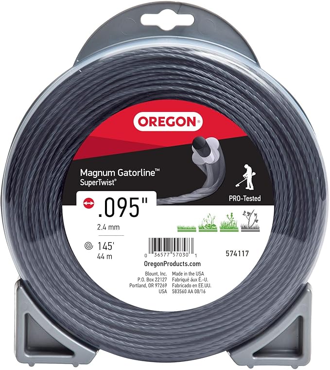 Oregon 574117 Magnum Supertwist Trimmer Line .095-Inch 1/2-Pound Donut