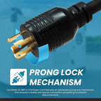 IronBox Electric NEMA L6-30P to C19 Power Cord - 20Amp, 250V, 12/3 SJT - UL Listed Heavy Duty Power Extension Cable for Generator, Data Centers, Outdoor Use, High-Powered Applications & More (15 ft)