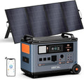 OSCAL PowerMax 6000 Solar Generator with 400W Solar Panel, 120V/240V 3600Wh Power Station 6000W AC Outlets (7200W Peak), 2200W AC Charging/2400W Solar Charging, Emergency for Home, Battery Backup