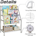 aboxoo Kids Bookshelf Toddler Freestanding for Children Room 18 inches Small Toddler Bookcase Toy Organizer White Stable Bookcase Bookstore Library Book Unit Storage for Small Place