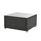 7 Piece Patio, Outdoor Furniture Sectional Sofa Rattan Wicker Conversation Set with Coffee Table and Water-resistant Cushion for Backyard Porch Balcony, B-Dark Gray d