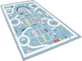 Kids Rug Play Mat, Car Rug, Hopscotch Rug, Hopscotch Mat for Kids, Can Be Used to Play with Cars Kids Carpet Play Mat,(Blue,160×230cm/63×91IN)