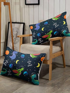 Datura home Dinosaur Space Dinos Comforter Bedding Set for Boys Kids Children,Celestial Bodies Colorful Dinosaur Print Bedding Set with 1 Comforter and 2 Pillowcases(Dinosaur Full)