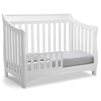 Delta Children Bentley S Series 4-in-1 Convertible Baby Crib, White